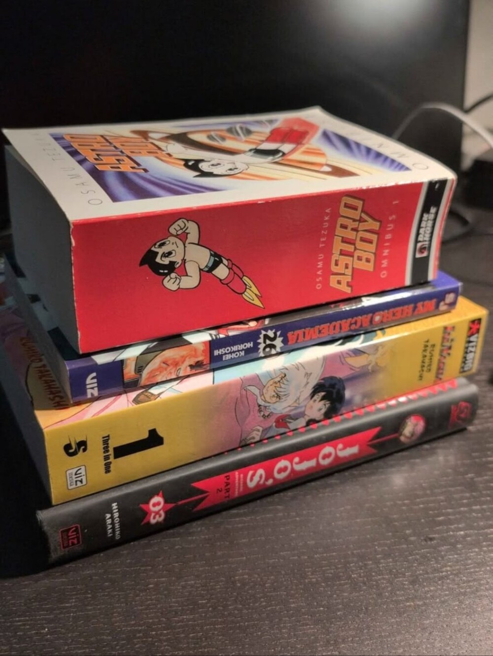 Manga Lot: Astro Boy Omnibus 1, My Hero Academia Vol 26, Inuyasha Vizbig 1, JoJo